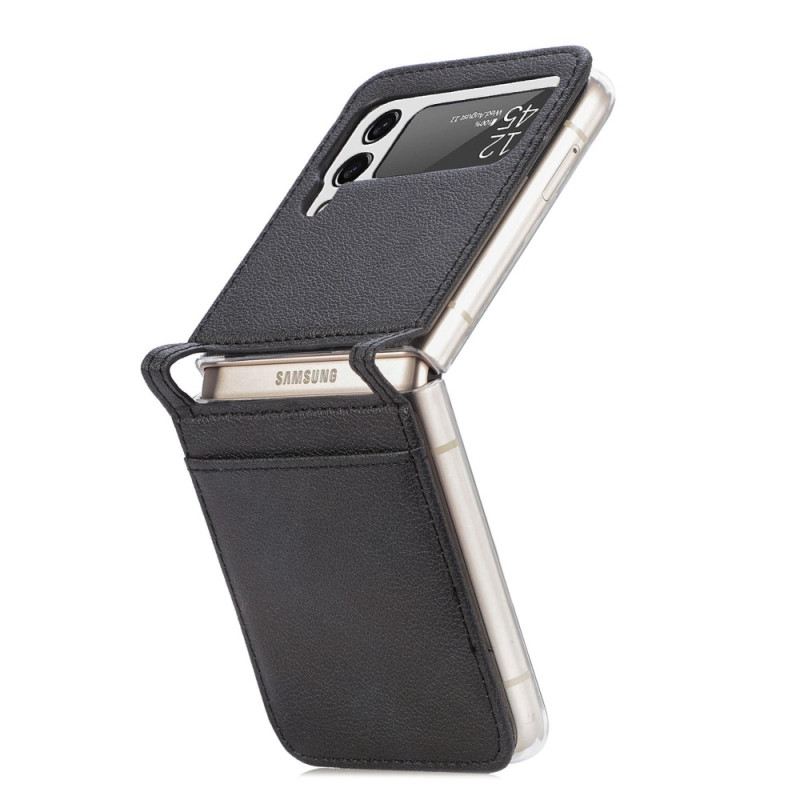 Flip Futrola Samsung Galaxy Z Flip 4 Kožna Futrola Style Litchi Kožni Držač Za Kartice
