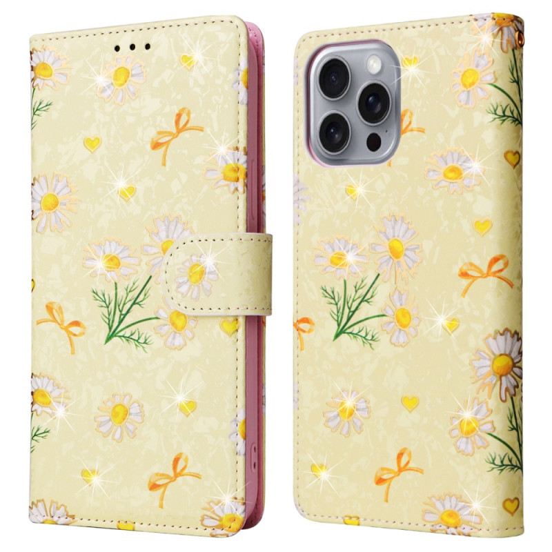 Kožna Futrola iPhone 16 Pro Max Floralies Rfid Blokiranje