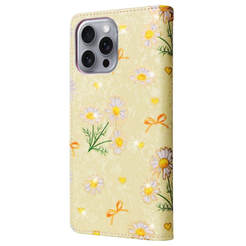 Kožna Futrola iPhone 16 Pro Max Floralies Rfid Blokiranje