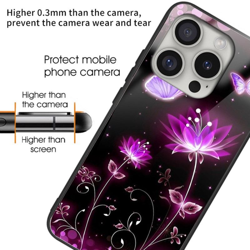 Maskica iPhone 16 Pro Max Lotus Fluorescentno Kaljeno Staklo