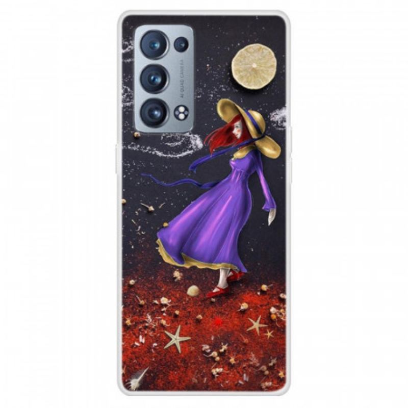 Maskica Oppo Reno 6 Pro 5G Žena Na Moru