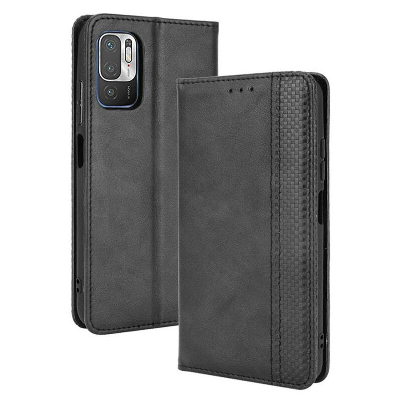Flip Futrola Xiaomi Redmi Note 10 5G Kožna Futrola Efekt Stilizirane Vintage Kože