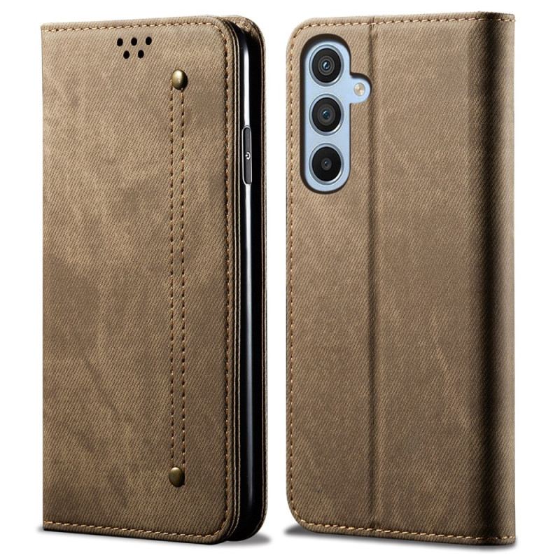 Flip Futrola Samsung Galaxy A16 5g Jeans Tkanina