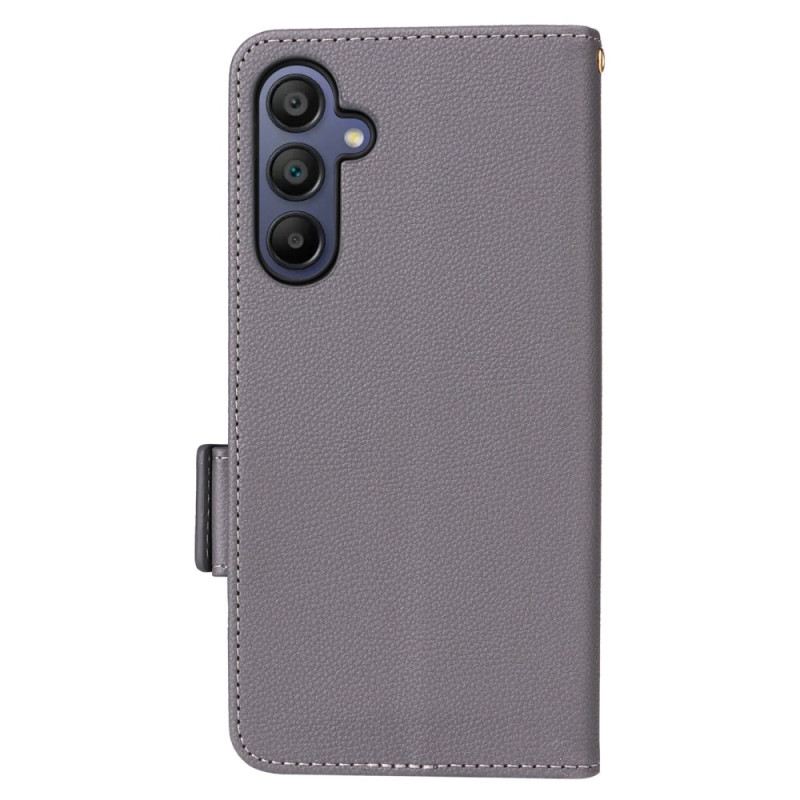 Kožna Futrola Za Samsung Galaxy A16 5g Litchi Tekstura S Remenom