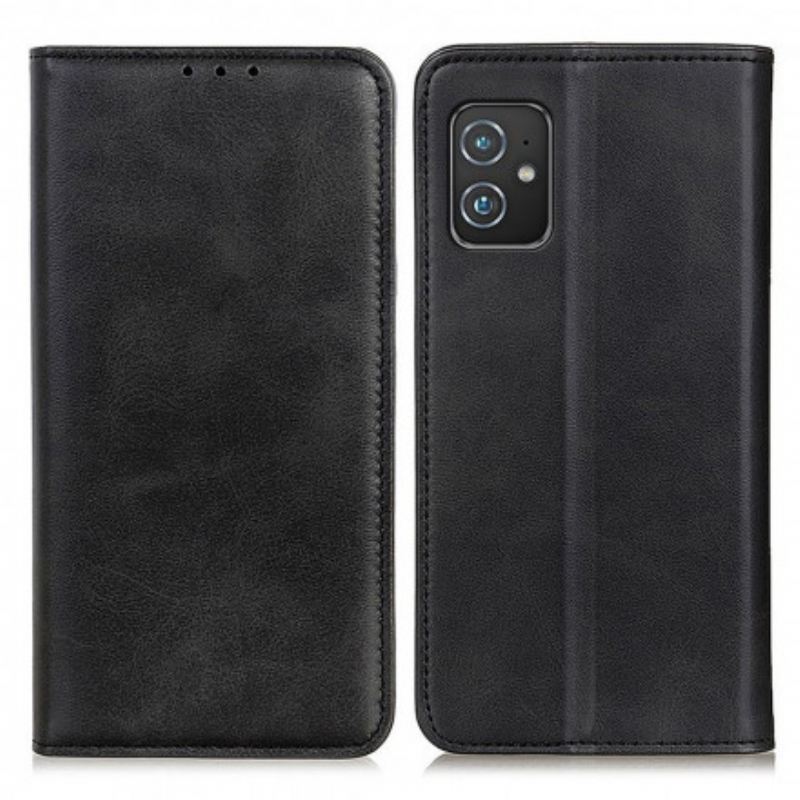 Flip Futrola Asus Zenfone 8 Kožna Futrola Klasična Podijeljena Koža