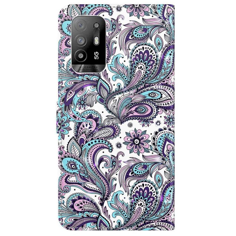 Futrola Oppo A94 5G Cvjetni Uzorci S Remenom