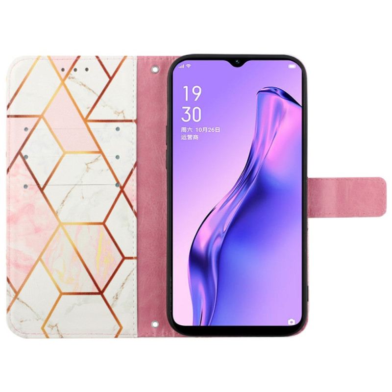 Futrola Oppo A94 5G Geometrijski Mramor S Remenom