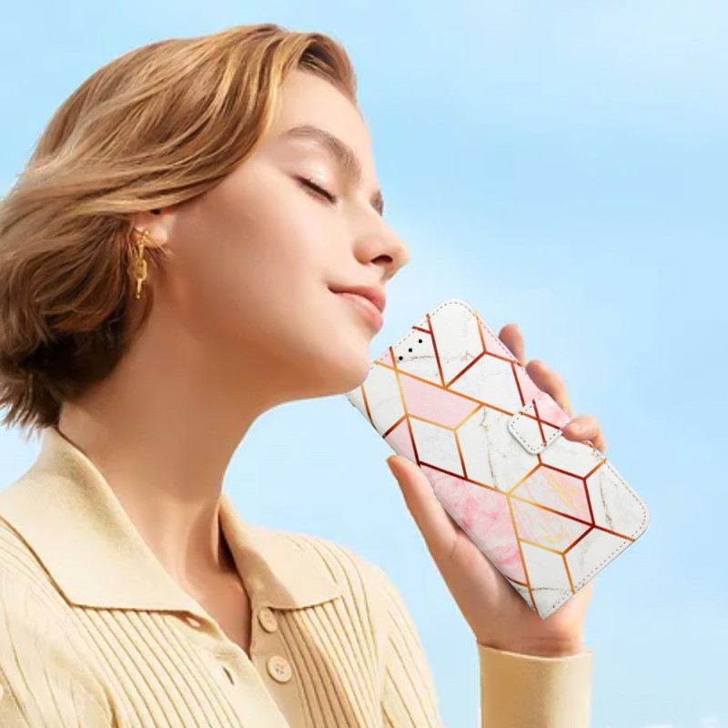 Futrola Oppo A94 5G Geometrijski Mramor S Remenom