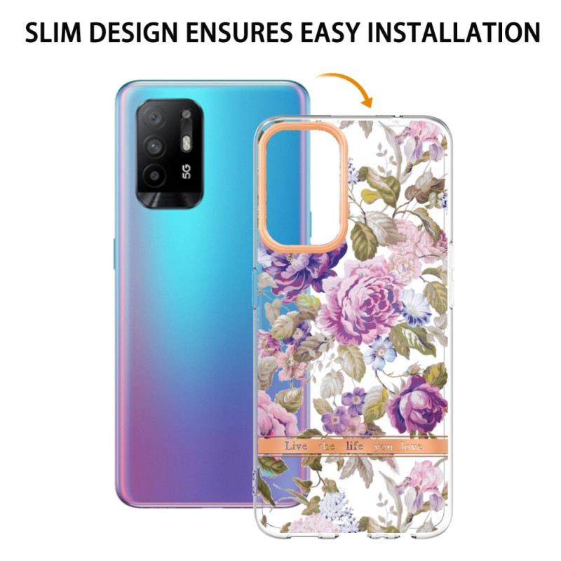 Maskica Oppo A94 5G Cvjetovi Begonije