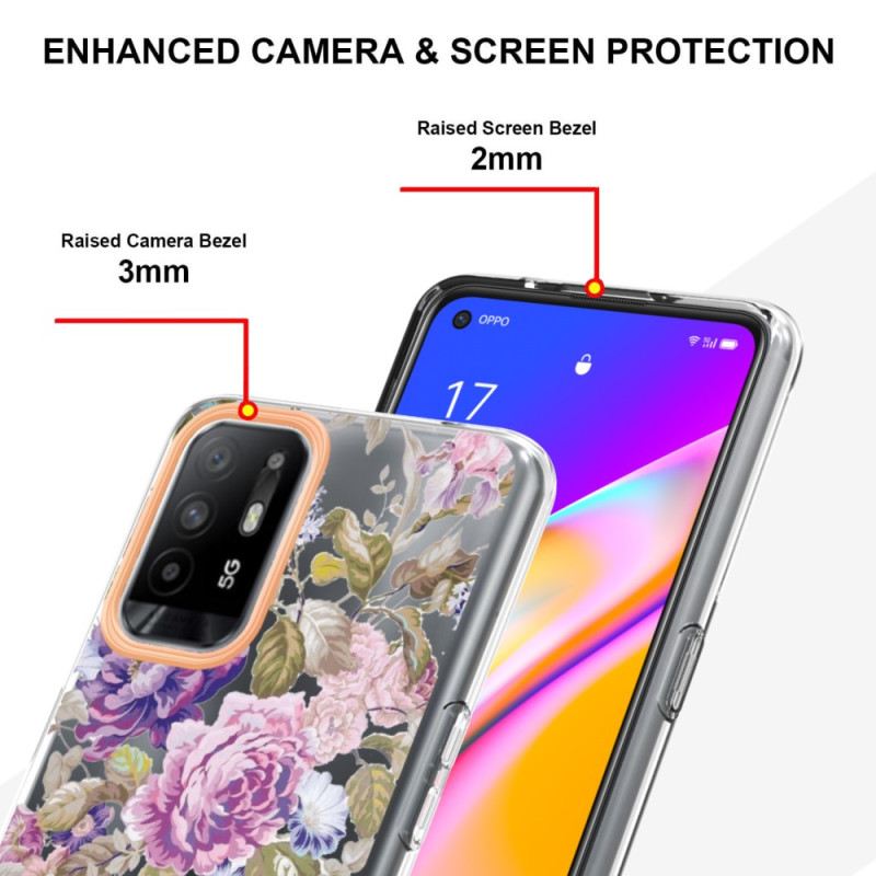 Maskica Oppo A94 5G Cvjetovi Begonije