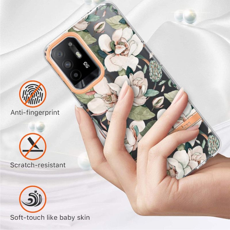 Maskica Oppo A94 5G Cvjetovi Božura