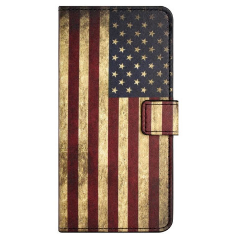 Kožna Futrola Za Samsung Galaxy S24 Fe Stara Američka Zastava