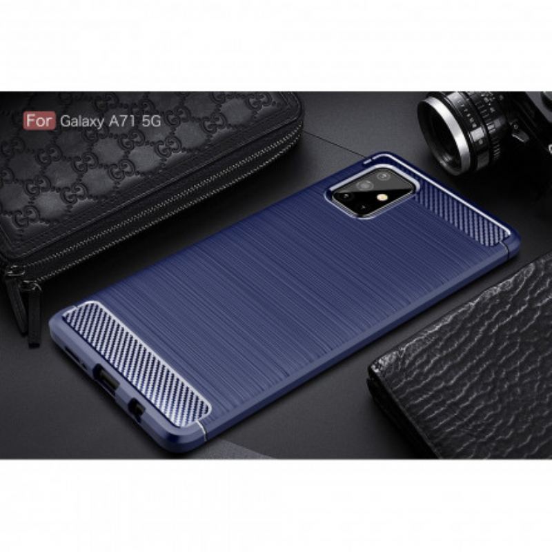 Maskica Samsung Galaxy A71 5G Brušena Karbonska Vlakna