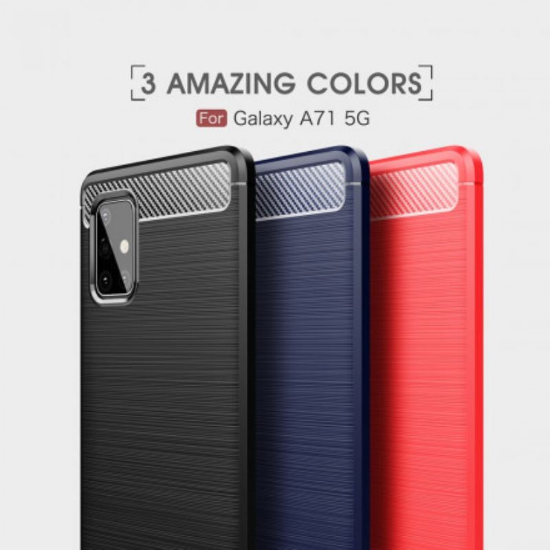 Maskica Samsung Galaxy A71 5G Brušena Karbonska Vlakna