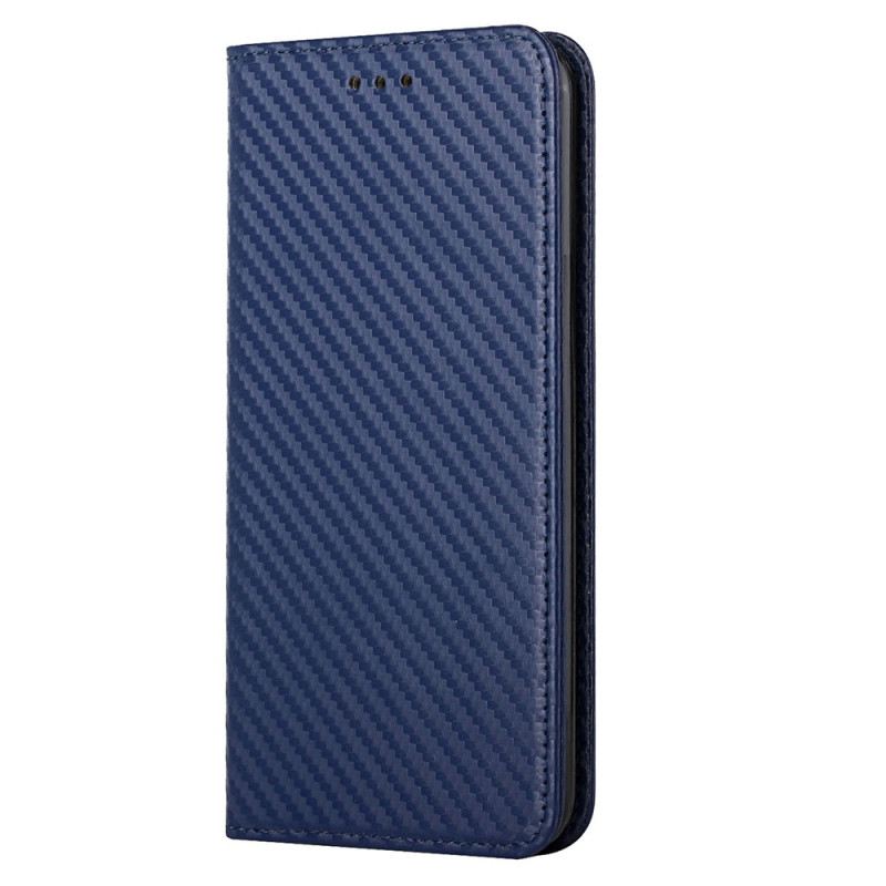 Flip Futrola Samsung Galaxy S23 Plus 5G Kožna Futrola Stil Od Ugljičnih Vlakana S Remenom
