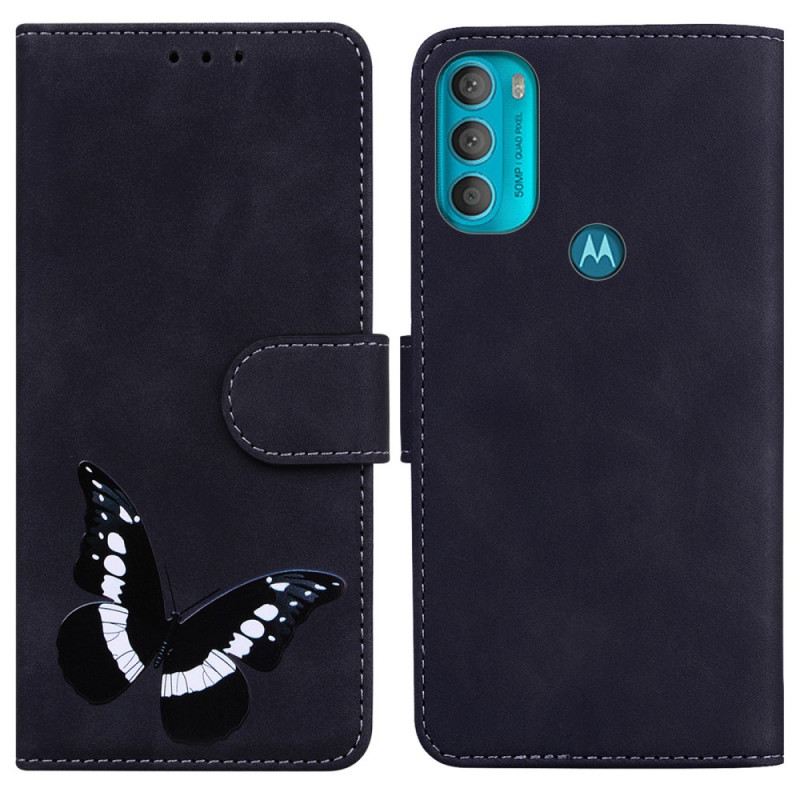 Kožna Futrola Moto G71 5G Leptir Na Dodir Kože