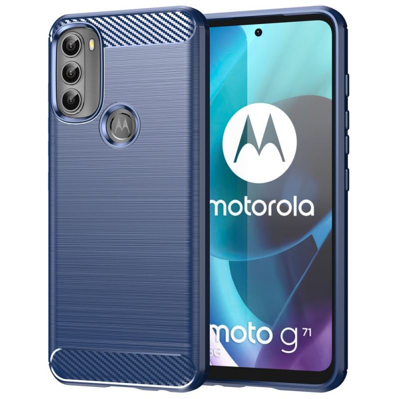 Maskica Moto G71 5G Brušena Karbonska Vlakna
