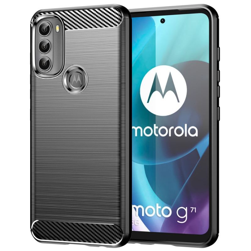 Maskica Moto G71 5G Brušena Karbonska Vlakna