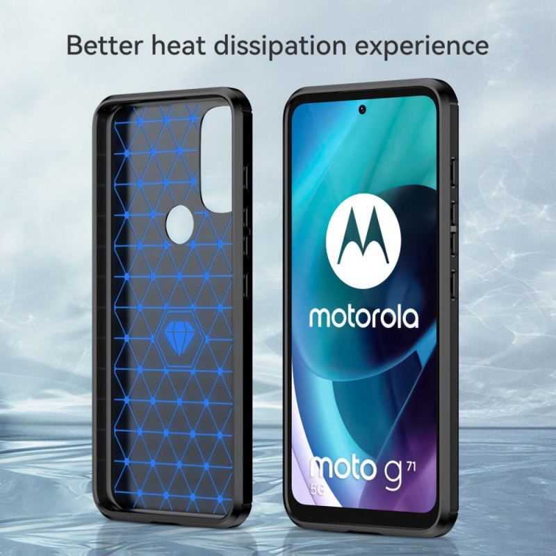 Maskica Moto G71 5G Brušena Karbonska Vlakna