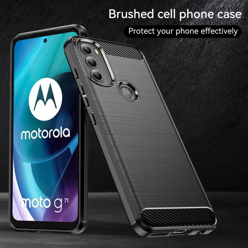Maskica Moto G71 5G Brušena Karbonska Vlakna