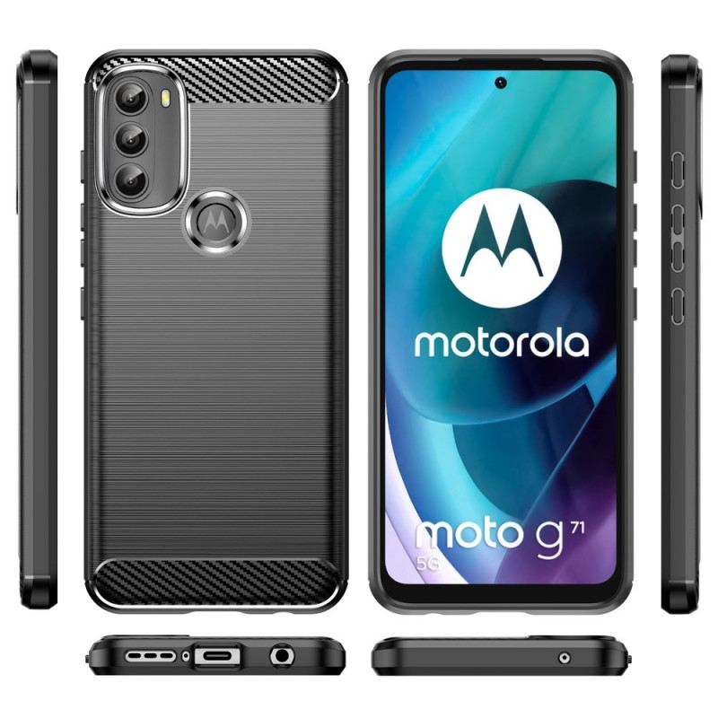 Maskica Moto G71 5G Brušena Karbonska Vlakna