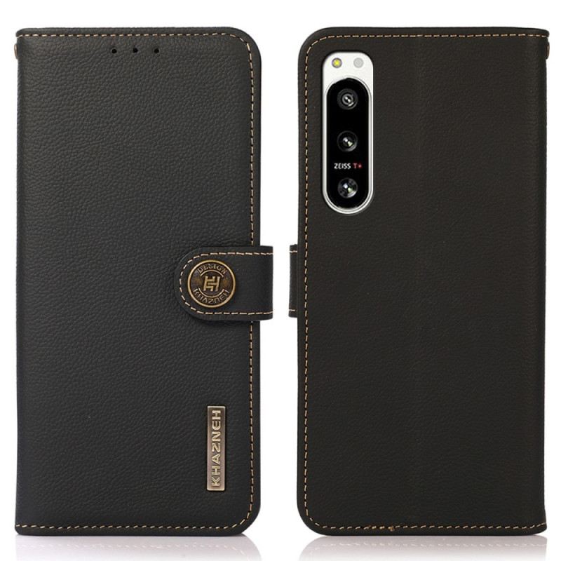 Futrola Sony Xperia 5 IV Khazneh Rfid Prava Koža