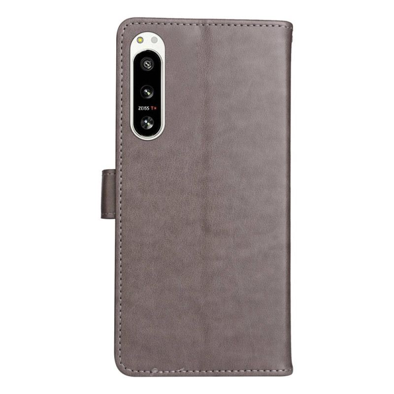 Kožna Futrola Sony Xperia 5 IV Mačka I Pčela S Uzicom