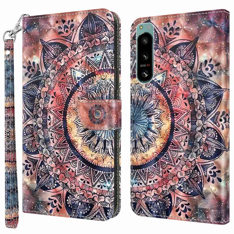 Kožna Futrola Sony Xperia 5 IV Šarena Mandala S Remenom