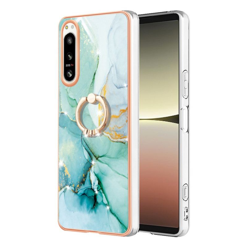 Maskica Sony Xperia 5 IV Mramor S Nosačem Za Prsten