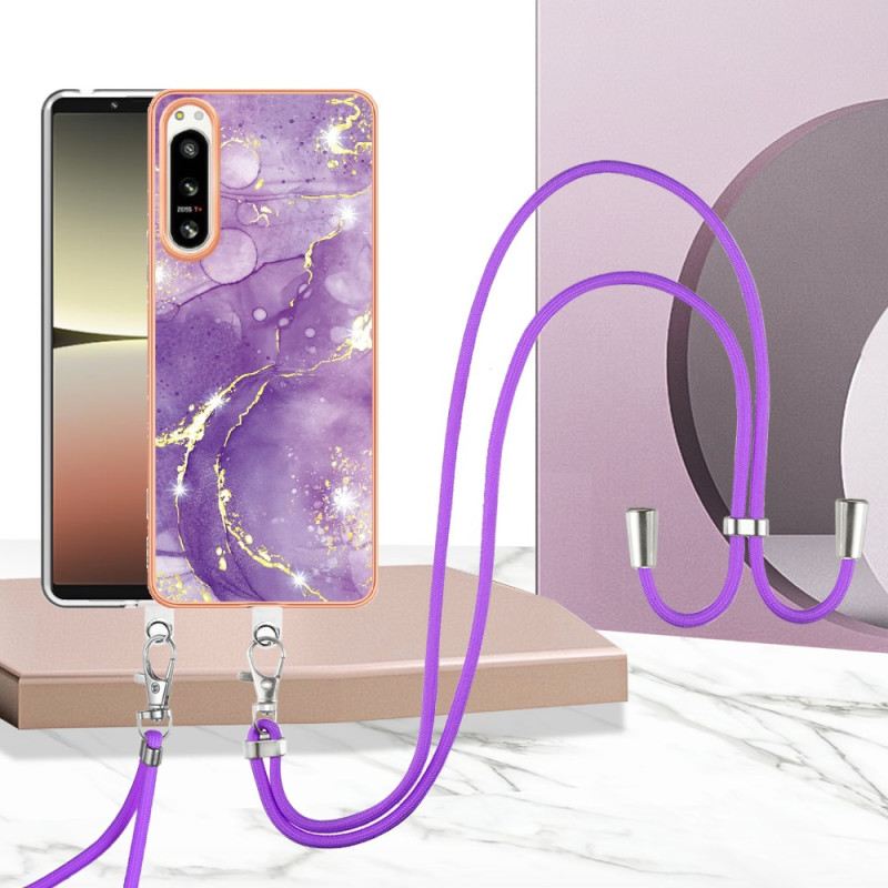 Maskica Sony Xperia 5 IV S Mramornim Kabelom