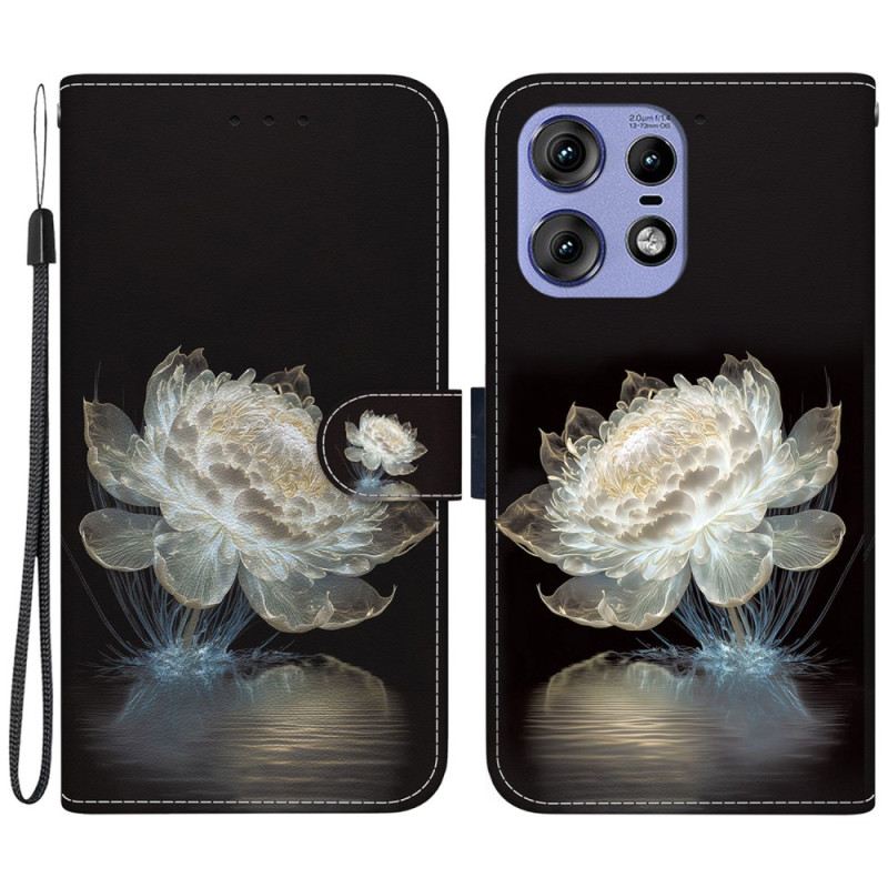 Kožna Futrola Motorola Edge 50 Pro Kristalni Božur S Remenom
