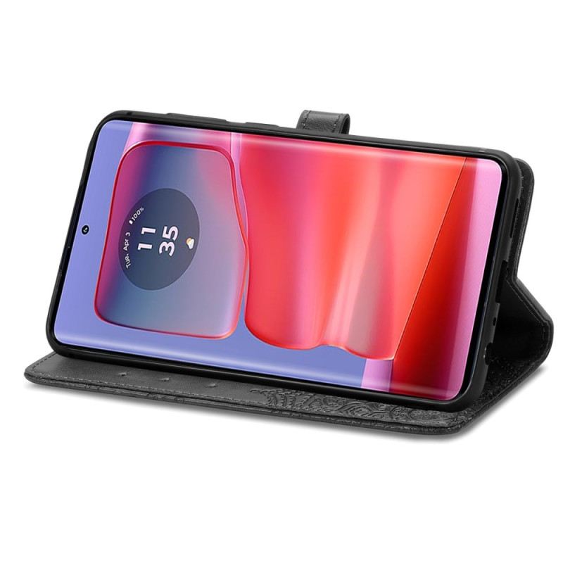 Kožna Futrola Za Motorola Edge 50 Pro Barokna Mandala S Remenom