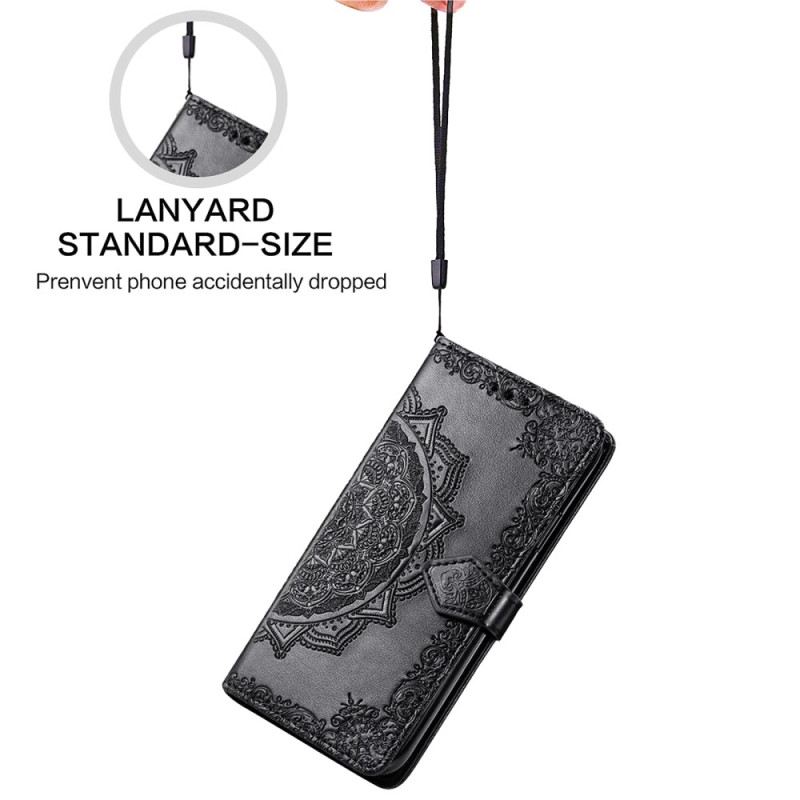 Kožna Futrola Za Motorola Edge 50 Pro Barokna Mandala S Remenom