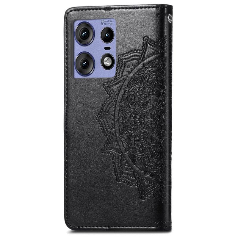 Kožna Futrola Za Motorola Edge 50 Pro Barokna Mandala S Remenom