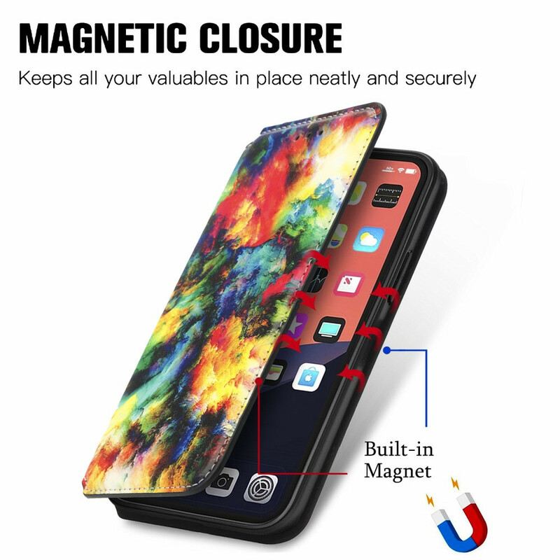 Flip Futrola iPhone 13 Mini Kožna Futrola Caseneo Rfid Dizajn