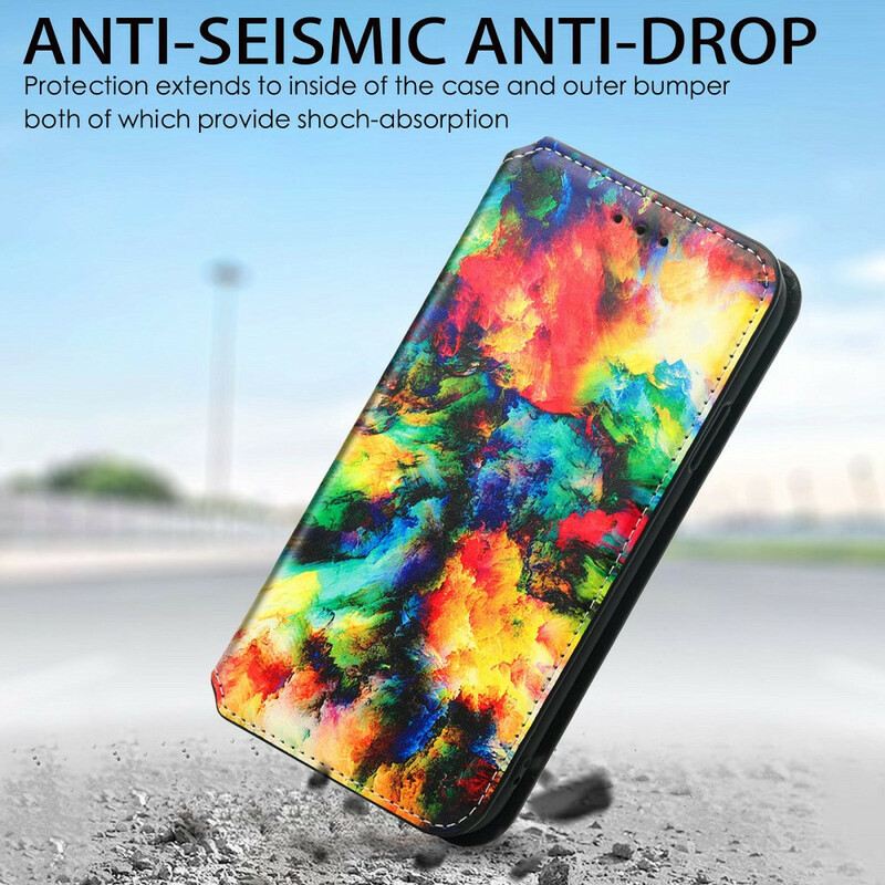 Flip Futrola iPhone 13 Mini Kožna Futrola Caseneo Rfid Dizajn