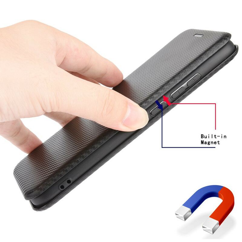 Flip Futrola iPhone 13 Mini Kožna Futrola Karbonska Vlakna