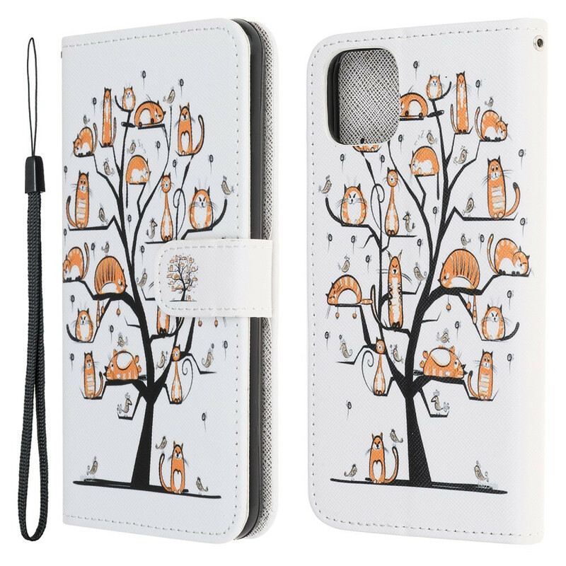 Futrola iPhone 13 Mini Funky Cats S Remenom