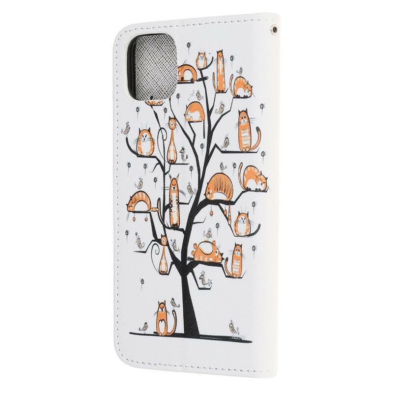 Futrola iPhone 13 Mini Funky Cats S Remenom