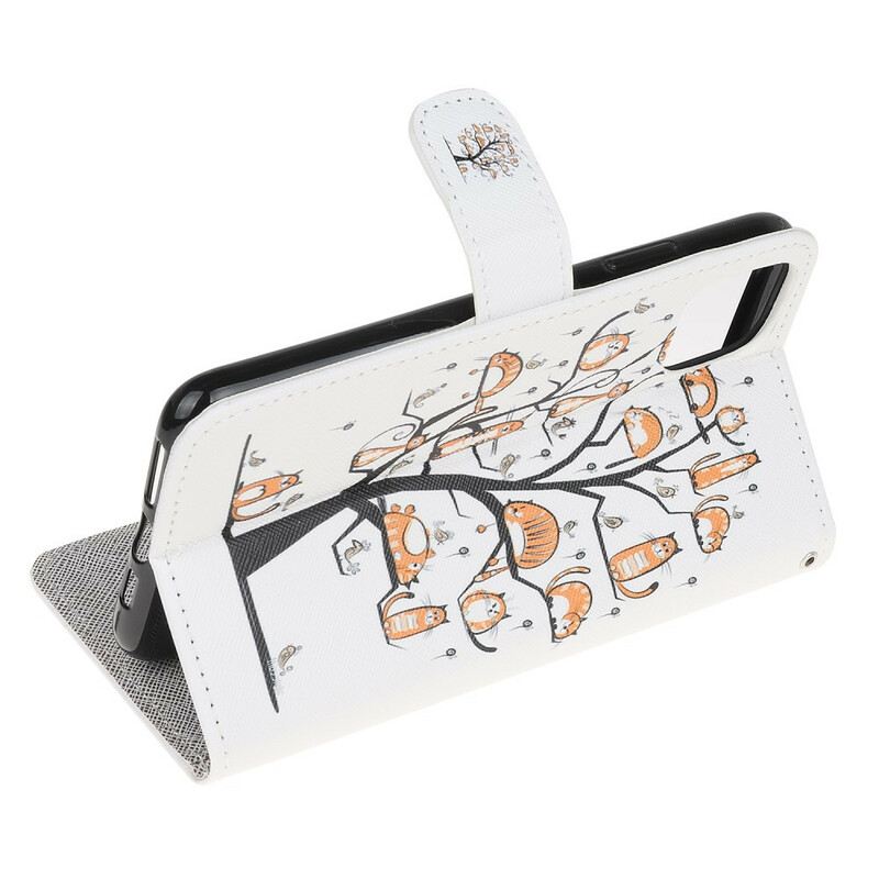 Futrola iPhone 13 Mini Funky Cats S Remenom