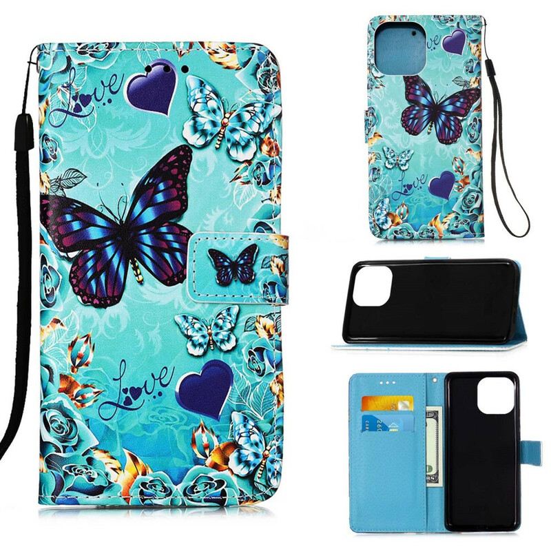 Futrola iPhone 13 Mini Love Butterflies Strappy