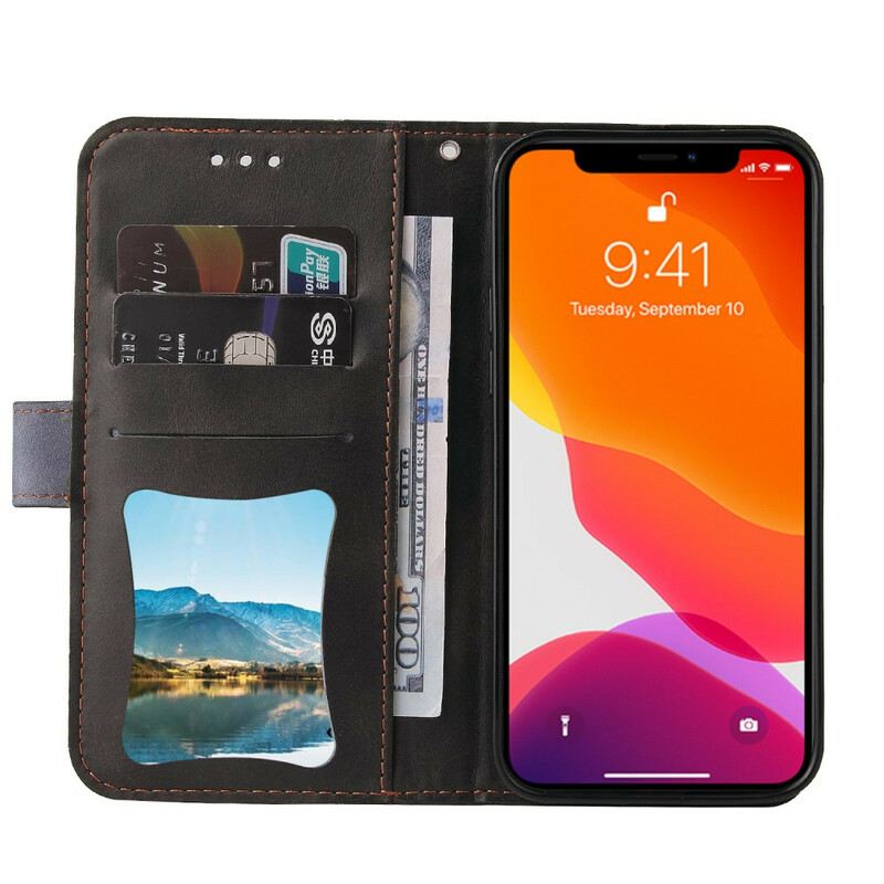 Kožna Futrola iPhone 13 Mini Dvobojna Umjetna Koža