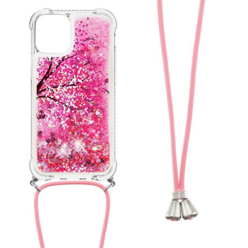 Maskica iPhone 13 Mini Drvo Sa Šljokicama