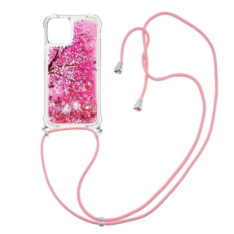 Maskica iPhone 13 Mini Drvo Sa Šljokicama
