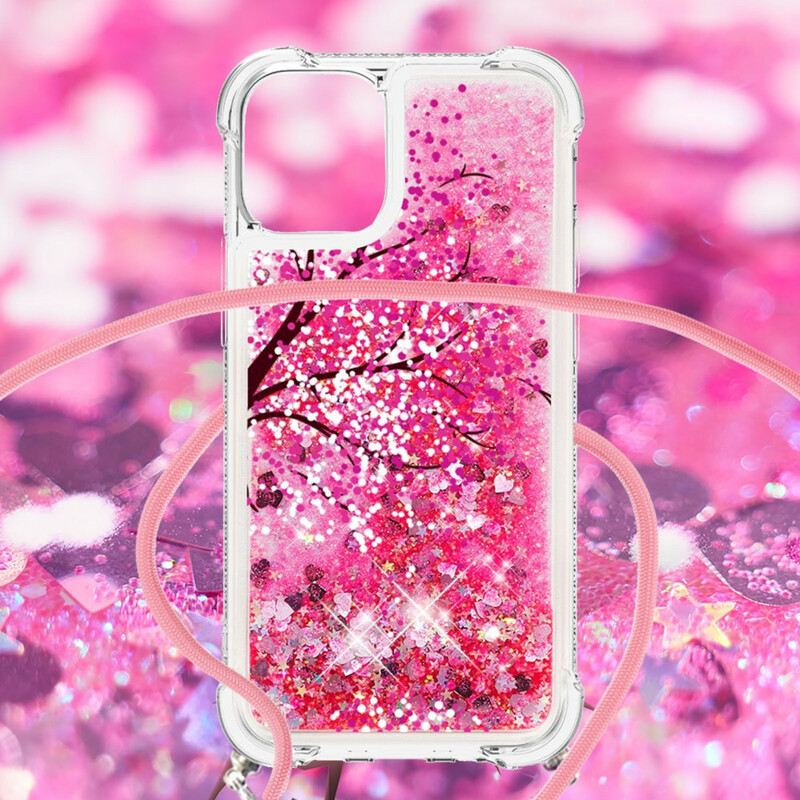 Maskica iPhone 13 Mini Drvo Sa Šljokicama