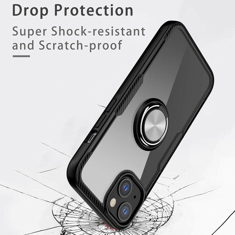 Maskica iPhone 13 Mini Metalni Prsten Od Karbonskih Vlakana