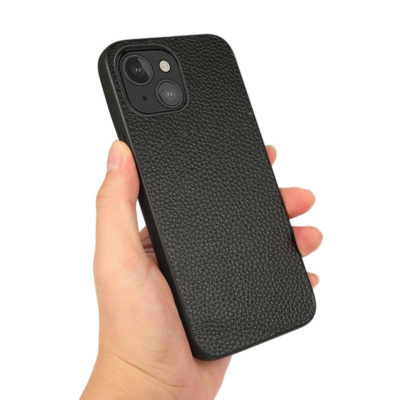 Maskica iPhone 13 Mini Prava Litchi Koža