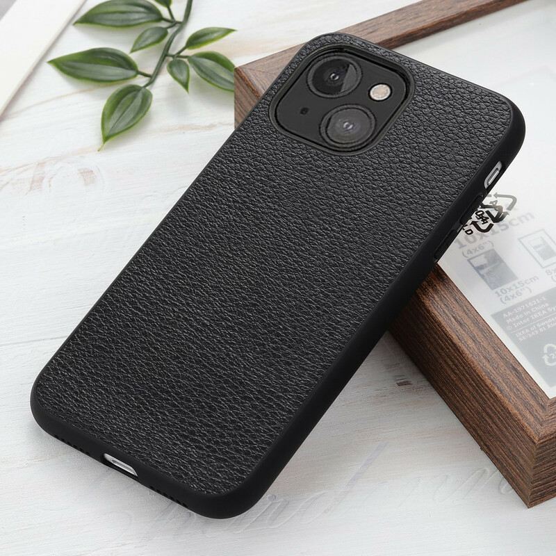 Maskica iPhone 13 Mini Prava Litchi Koža