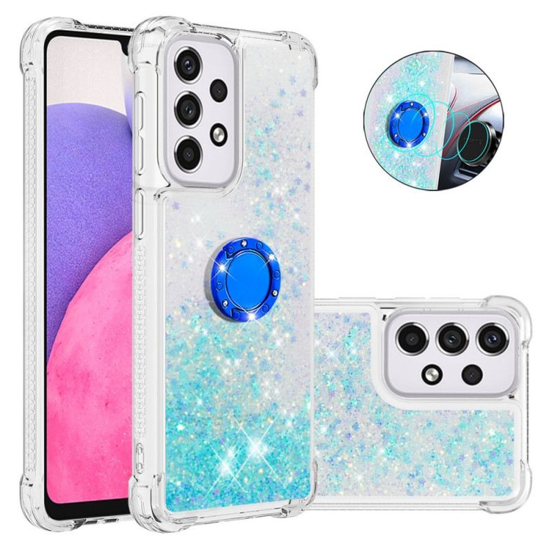 Maskica Samsung Galaxy A33 5G Šljokice S Potporom Za Prsten