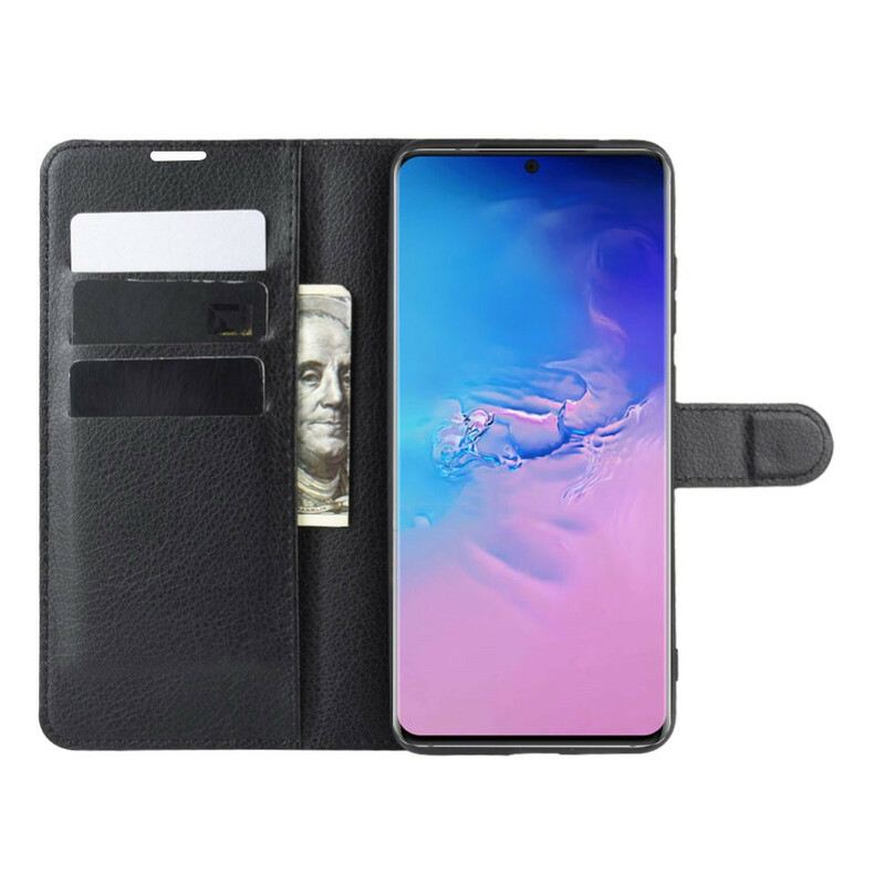 Futrola Samsung Galaxy S20 Ultra Klasični Litchi Kožni Efekt